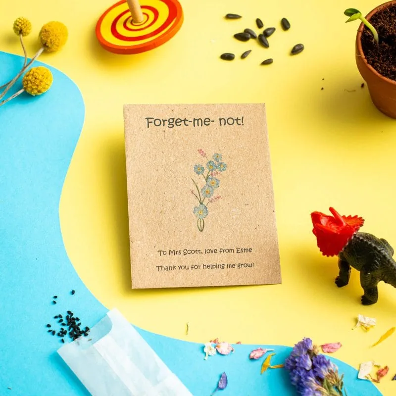 Forget-me-not seeds thank you seed packet gift for teacher